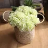 装飾的な花1bouquet 5heads Hydrangeapeony Flowers Sill Silk Fake Peony Floral Wedding Bridal Bouquet Christmas Home Decoration