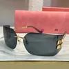 Овальные женщины -дизайнерские солнцезащитные очки SMU54Z Ретро металлические солнцезащитные очки светло -золотой рамка с двойным мостом Uv400 Pink Protective Lens 24SS New Fashion Lgxt M4Py