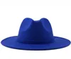 Luxury Men Women Fedora Style Felt Black Jazz Dress Hats British Brim Trilby Party Formal Hat Cap Wool Yellow Wide Panama 565861561631