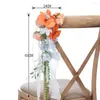Fiori decorativi riutilizzabili sedia artificiale oggetti pografia fiore per la decorazione della chiesa del layscaping per paesaggi per matrimoni all'aperto