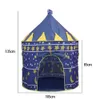 Niemowlę składające namioty Portable Zamek Pink Blue Play House Camping Zabawki Urodziny Święta Bożego Narodzenia Dekorowanie pokoju 240419