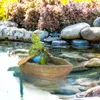 庭の装飾浮かぶ装飾飾り飾り池カエル図合成樹脂動物水プール像