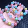 Bracelets de liaison 12 mm colorés naturels Yanyuan Agate Bracelet Femmes Stud Candy Candy Crystal Crystal Guérisse 1pcs