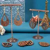 Stud -oorbellen DIY Sieraden Earring Kit inclusief Walnut Wood Laser Cut -hangers Brass Hooks Open Jump Rings voor