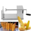 1PC Spiral Potato Er Tornado French French Fry Feelble Cutter Kitchen Narzędzia do gotowania ręcznie robione Ed Ziemniak Slicer QA 091 Y6111495
