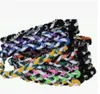 100pcs titanium 3 ropes braided necklace baseball football many colors ship random5991119