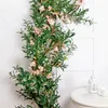 Dekorativa blommor olivgren Konstgjorda växter Gröna plastväxtblad för vas Hembröllopsdekoration
