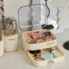 Organizzatore cosmetico Box di stoccaggio cosmetico di grande capacità Basella impermeabile e polvere Desktop Makeup Organizer Care del bagno nel bagno Q240429