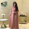 Ropa étnica 2024 Vestido de Ramadán Mujeres Dubai Abaya Diamante Vestidos de fiesta de la noche Big Kaftan Hijab Abayas Jilbab Robe Eid Islam