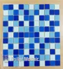 Blandad blå och vit kristall och glasmosaikplattor för badrum och kök poolväggplattor 25x25mm 4 kvadratmeter per LO4212000