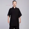 Etnische kleding 2024 Chinese vintage tai chi vechtsport katoen linnen oefening wushu training oefening meditatie boeddhistische set