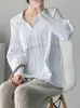 Polos da donna Miyake Donne pieghettate Donne a colori solidi camicetta casual con cerniera a maniche lunghe 2024 giacca di moda coreana autunnale