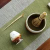Ensembles de voiles de thé Ensemble d'outils de fabrication de thé traditionnels accessoires en céramique bol bol en bambou momotori cadeaux pour les amoureux de la culture