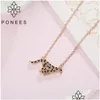 Colliers de pendentif Ponees vendant pavé en cristaux en cristal femmes bijoux léopard pour dames fashion animal collier gouttes livraison penda dhguh