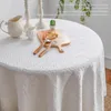 테이블 천 일회용 식탁보 레이스 라운드 커피 흰색