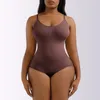 Capturas de mujer Slipewear para debajo de los vestidos Control de la estómago vestido de deslizamiento completo sin costura Spaghetti Cami Cami Bodysuit