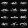 Tiaras Mooie schattige kind prinses tiaras en kronen kristal hoofdband bruids kroon trouwfeest haaraccessoires meisjes mode sieraden