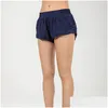 Ioga roupa de ioga l-091 shorts baixos shorts respiráveis seco rápido esportivo embutido esportes curtos zíper bolsos lados de zíper running sweetpants otrs7