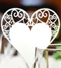 50 st hjärta blommig vinglasplats kort placera kort laser snitt för bröllopsfest dekoration diy bröllop bord dekoration6050526