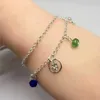 Keten Japanse en Koreaanse stijl dubbele keten creatieve kleurrijke kristallen kralen bedelarmbanden modemerk zilveren kleur sieraden cadeau