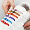 Ayakkabı Parçaları Çocuklar ve Yetişkin Shovelace Spor Kabuklu Elastik Danteller Yarı Direktif Hızlı Tembel Renkli Toka