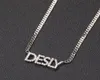 AZ Aangepaste naam Letters Gold Kettingen Womens Choker Mens Fashion Hip Hop Sieraden Iced Out Diy Letter Pendant Necklace5700605