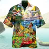 Chemises décontractées masculines 2024 Summer en vrac en vrac 3D imprimé tendance fraîche fraîche Hawaiian Beach Party Tops courtes manches 6xl