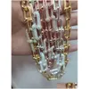 Подвесные ожерелья New 18k Gold Sier 41см 45 50 60 см. Ожерелье -колье дизайнер бриллиантов для женской дочери и пары мамы мода Ot9fh