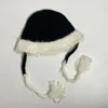 Berets Ladie Winter Ręcznie dzianinowy kapelusz Cosplay Cosplay Street Ear Protect