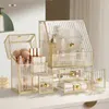 Organizador cosmético Organizador de maquillaje acrílico Box Crystal Cosmetics Storage Rack Storage Rack impermeable y joya de lápiz labial de joyería para el cuidado de la piel del cuidado de la piel Q240429