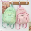 Backpack Students Bag Solid Color Nylon Multi tasca Piega Leisure giornaliera regolabile resistente ai graffi