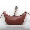 Schoudertassen origineel kwastje ontwerp vrouwen crossbody tas vintage hoogwaardige natuurlijke echt lederen halve maan casual dagelijkse messenger