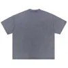 T-shirts masculins lavages lavages lavers Rétro lettrage de haut niveau imprimé à cou rond