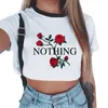 Tank da donna CDJLFH 2024 Summer White Crop Top Femme Short Shirt Shirt Stampa Harajuku Tops Women Cropped Abiti per streetwear