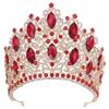 Tiaras Nowy przybycie Księżniczka Big Crystal Crown for Wesder Wedding Bridal Bride luksus elegancka elegancka królowa Tiara Koron Hair Akcesoria