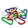 Keychains Set Aluminum Heart-shaped Carabiner Key Chain Clip Outdoor Keyring Hook Water Bottle Hanging Buckle Travel Kit Accessories