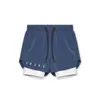 Short masculin 2-en-1 Brand de jogging marque Summer Sports Fitness Gymnastics Training Running élasticité respirant et