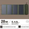 Tragbares Solarpanel -Ladegerät mit Dual -USB -Anschlüssen - 28W Stromerzeugung für Telefon, Camping - langlebig, wasserfest
