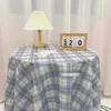 Table doek A265TableCloth Internet Celebrity Plaid TableCleoth Student Dormitory Desky Desk Square Desktop Coffee Round