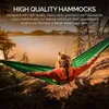 Couleur en nylon assorti Hamac Outdoor Camping Ultra Light Portable Hammock pour personne double Recréation extérieure Swing 240417