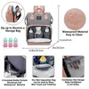 Sacs à couches Mommy Baby Diaper Sac Sac à dos Changer de plateau Mosquito Net humide et sèche Port de charge USB Porte-poussette suspendue Sac gratuit D240429