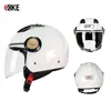 Мотоциклетные шлемы ретро -шлем 3/4 лица летний электрический скутер мотобик casco motocycling compacete Dot Certification дышащий