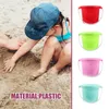 Sand Play Water Fun 4pcs Kids Plastic Beach Embet Toys Child Sand Bucket Mini Bucket Toys (Random Style) D240429