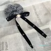 Luxury Designer Headband Women Brand Black White Lattice Bowknot Hairband Elegant Womens Wide Edge Hair Hoop Sport Wide Head Accessories Gifts