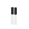 Storage Bottles 7ml Clear Plastic Eyeliner Mascara Liquid Tube Black Lid Protable Cosmetic Packaging Round Lip Glaze Gloss Bottle 50pcs/Lot