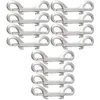 Dog Collars 12 Pcs Double Buckle DIY Clasps Snap Hook Accessories Backpack Hooks Metal Snaps Zinc Alloy Leash Clips