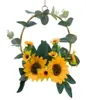 Wrinalh Wreath Wreath Spring Summer Summer para a porta da frente Home Parede Decoração de festas de casamento Garlands Farmhouse Flores decorativas Wreath1185849