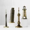 Arkitektonisk miniatyrmodell heminredning landmärke ornament eiffel torn staty av frihet dekorativa hantverk gåvor 240429