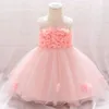 Robes de fille bébé fille frist anniversaire baptême robes enfants robe de fleur en dentelle pour petite fête de fête mariage pour enfant en bas âge vêtements de Noël