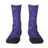 Chaussettes masculines pourpre paisley chaussettes hommes femmes polyester bases personnalisables drôles